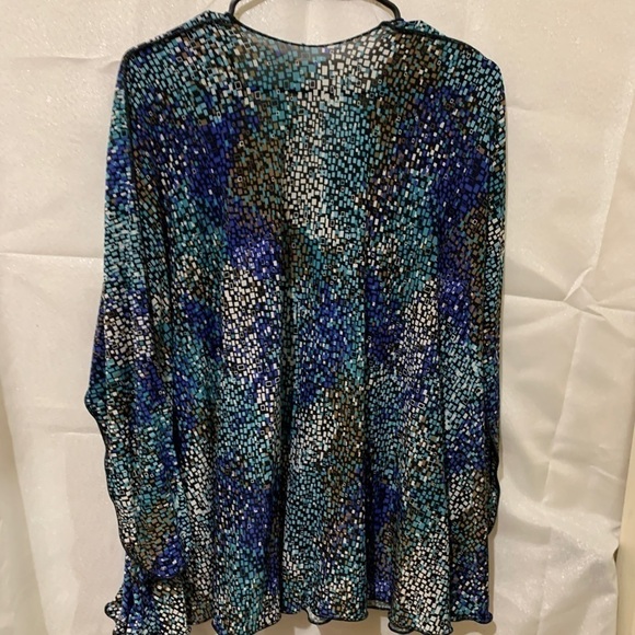 3/$28❤️custom made multicolor loose, fit extra-large, long sleeve blouse - Picture 4 of 5
